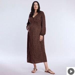 Motherhood Maternity Brown Maxi Dress XL